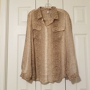 Old Navy Snakeskin Button Down